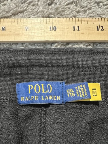 Polo Ralph Lauren Black Red Pony Mens Sweatpants Cotton Soft 2XL Pockets - Picture 8 of 8