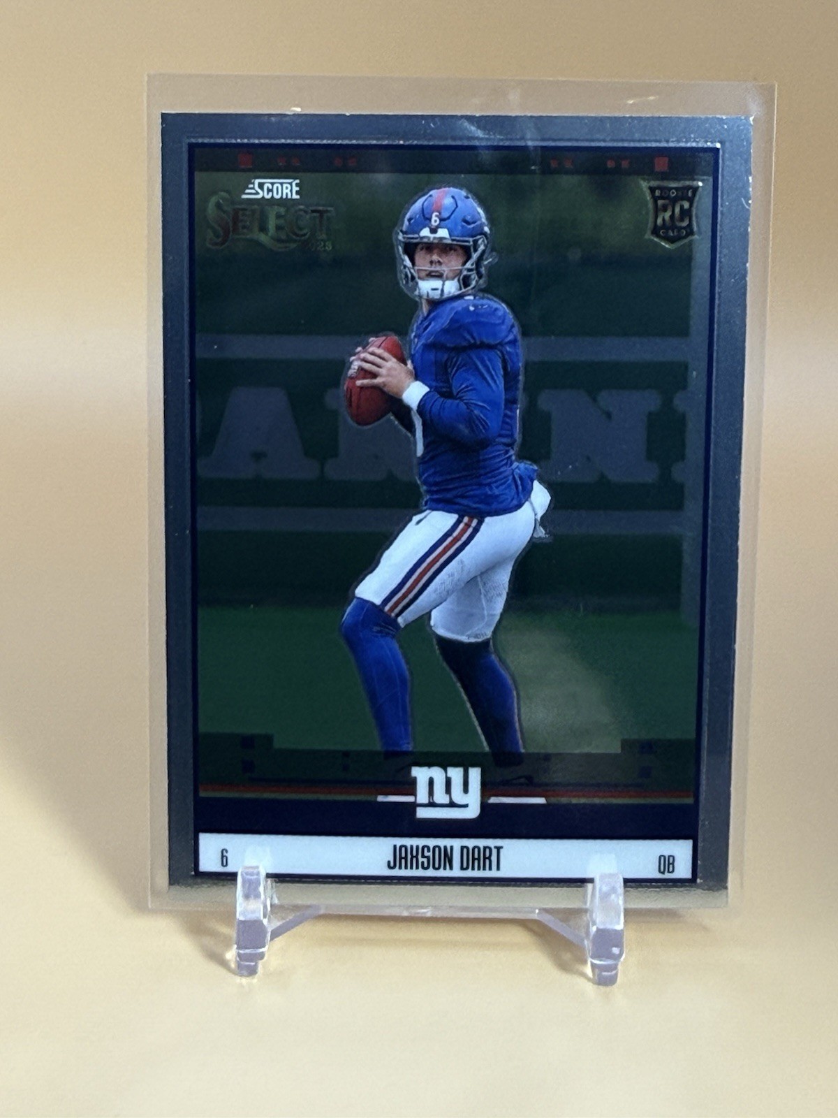 Jaxson Dart 2025 Panini Select Football Rookie Insert #14 Giants Score Throwback