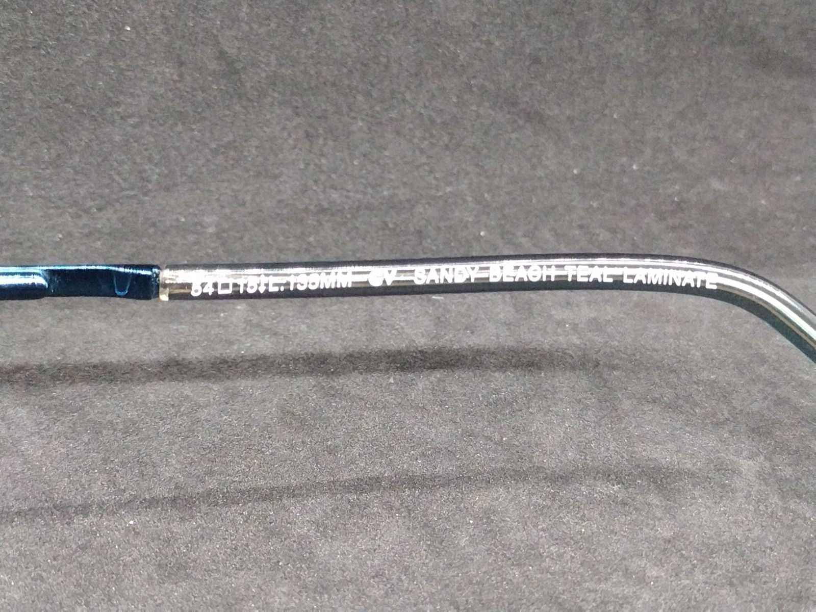 OCEAN PACIFIC SANDY BEACH TEAL BLUE LAMINATE 52/15/135 FLEX HINGE EYEGLASS Frame