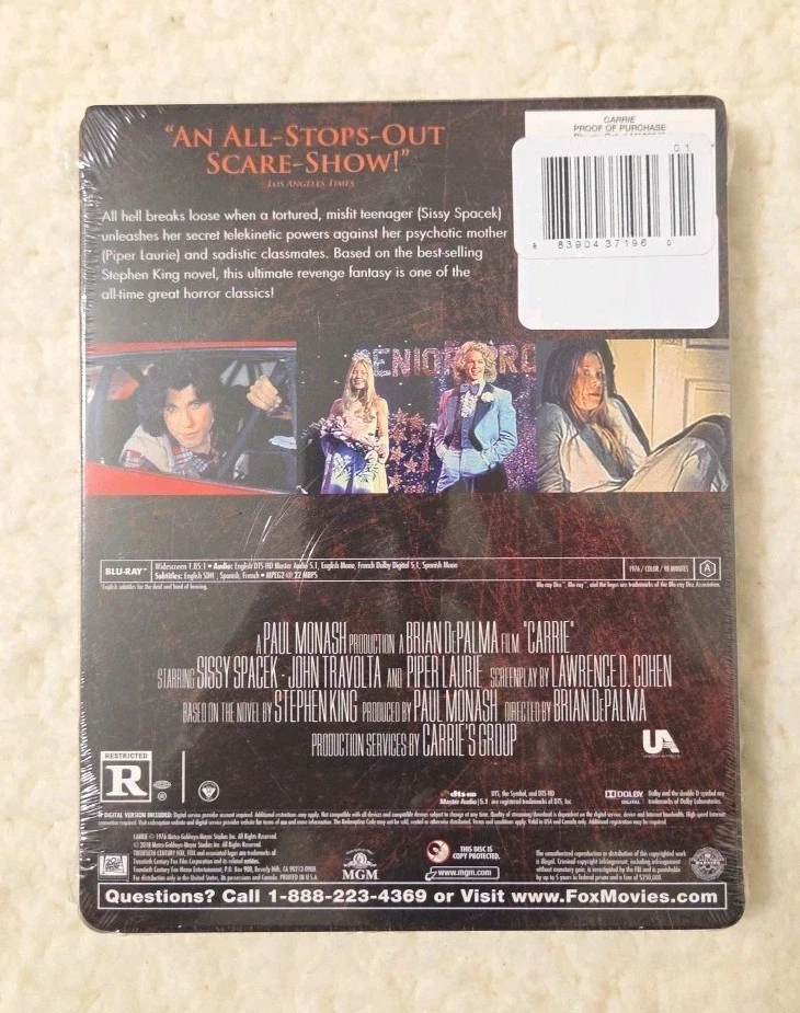 Carrie (1976) Blu Ray Steelbook Best Buy Exclusive Horror - NEW - Image 2 of 4