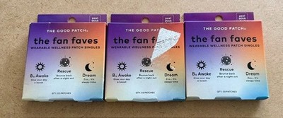 NIB Sealed The Good Patch Fan Faves Set Wellness Patches 3ct Lot of 3 Bulk New