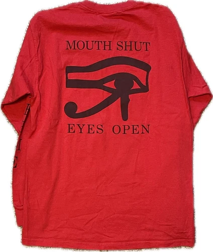 Supreme Bouche Fermée Yeux Ouverts L/S Rouge Moyen SS11