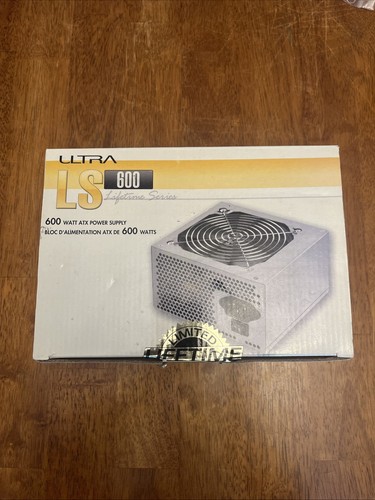 Brand New Ultra LS-600 600 Watt Power Supply Ultra Silent Series. Box Is Open!! - Picture 1 of 11