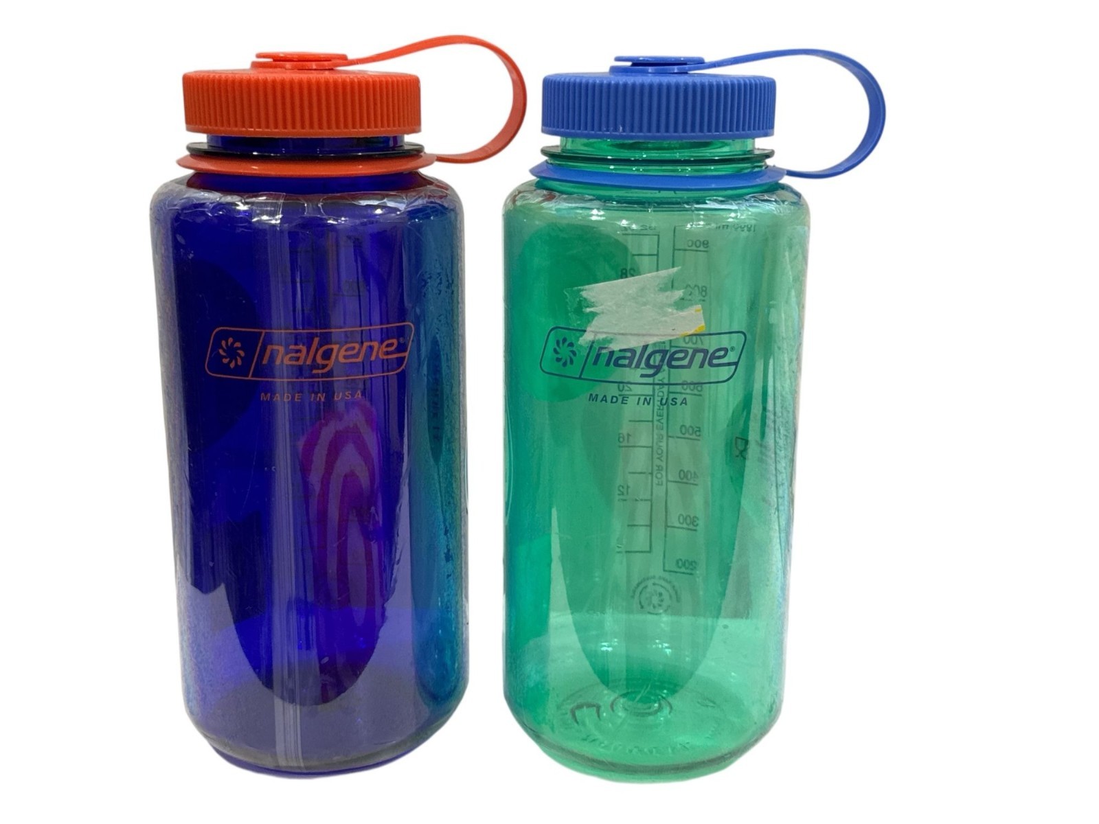 Nalgene 32 fl oz (2PACK) Plastic Narrow Mouth Water Bottle(Violet/Pastel Green)