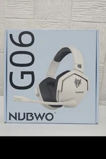 NUBWO G06 Gaming Headset for PS5, PS4, XBOX,PC, Mac, 2.4GHz White - NEW