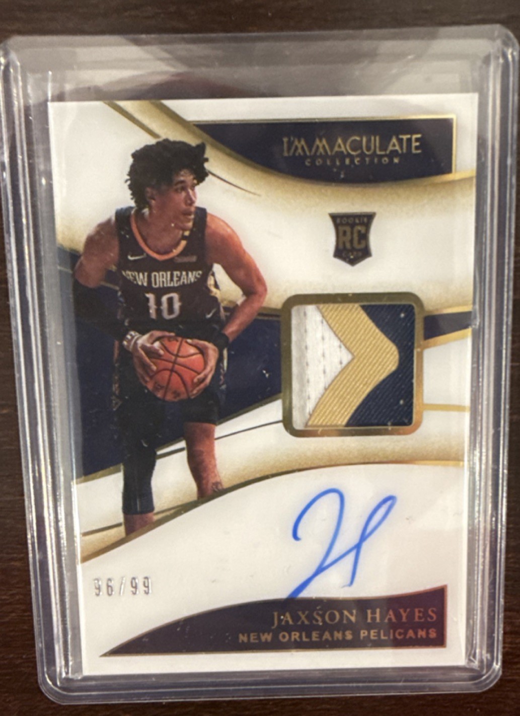 2019-20 Panini Immaculate Jaxson Hayes Rookie Patch Auto #137/99 Pelicans