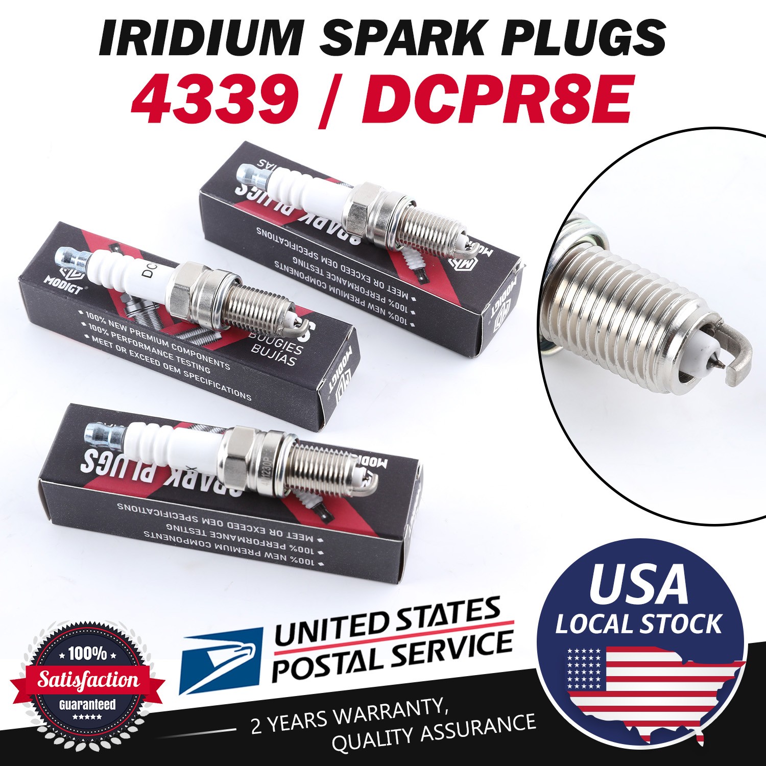 3X Fit NGK 4339 DCPR8E Standard Spark Plugs for YR6DES Y6DC XU24EPR-U XU24EP-U