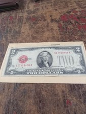 1928 g red seal 2 dollar bill