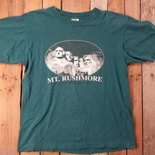 EAGLE PRODUCTS Men’s Dark Teal L Mount Rushmore Graphic T-Shirt Cotton USA Made