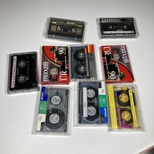 Lot of 9 Cassette Tapes Pre Recorded And New Sold as Blanks Sony Maxwell