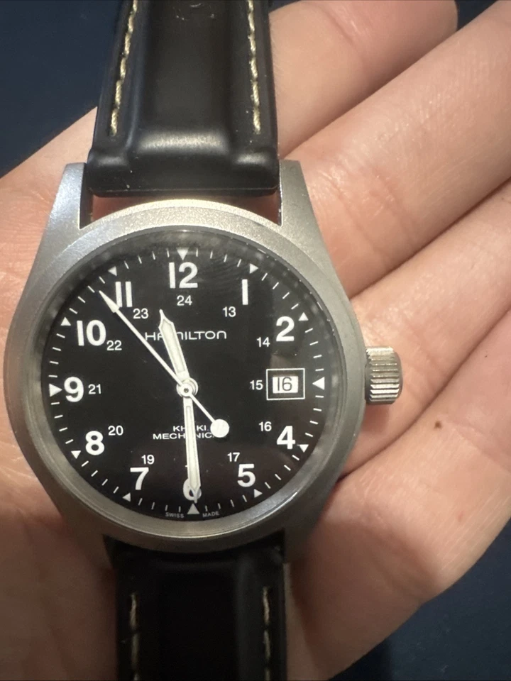 Hamilton Caqui Campo Mecánico 38mm Foto 2 de 4