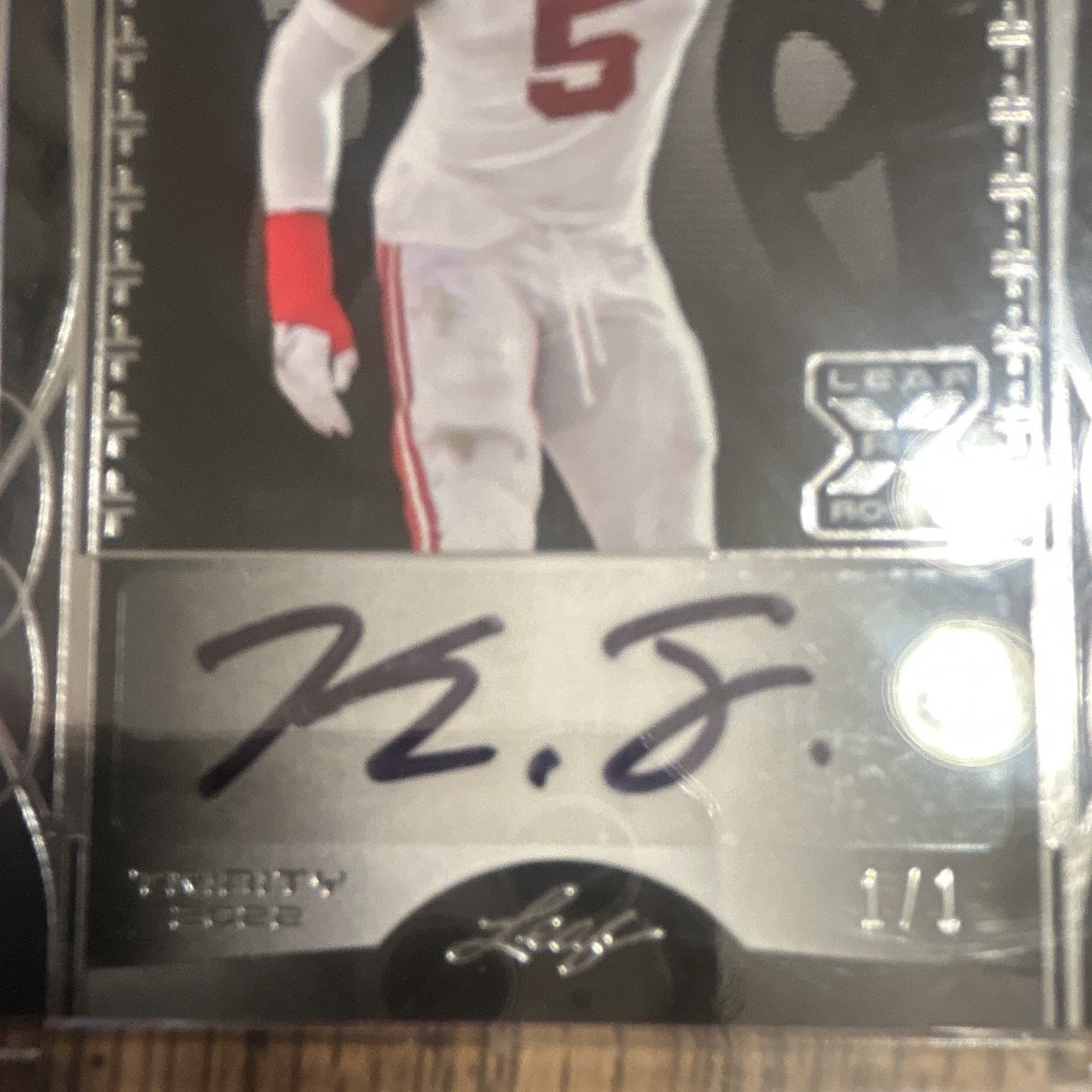 Leaf 2022 Leaf Trinity Kayvon Thibodeaux BA-KT1 RC Auto 1/1 Football view 4
