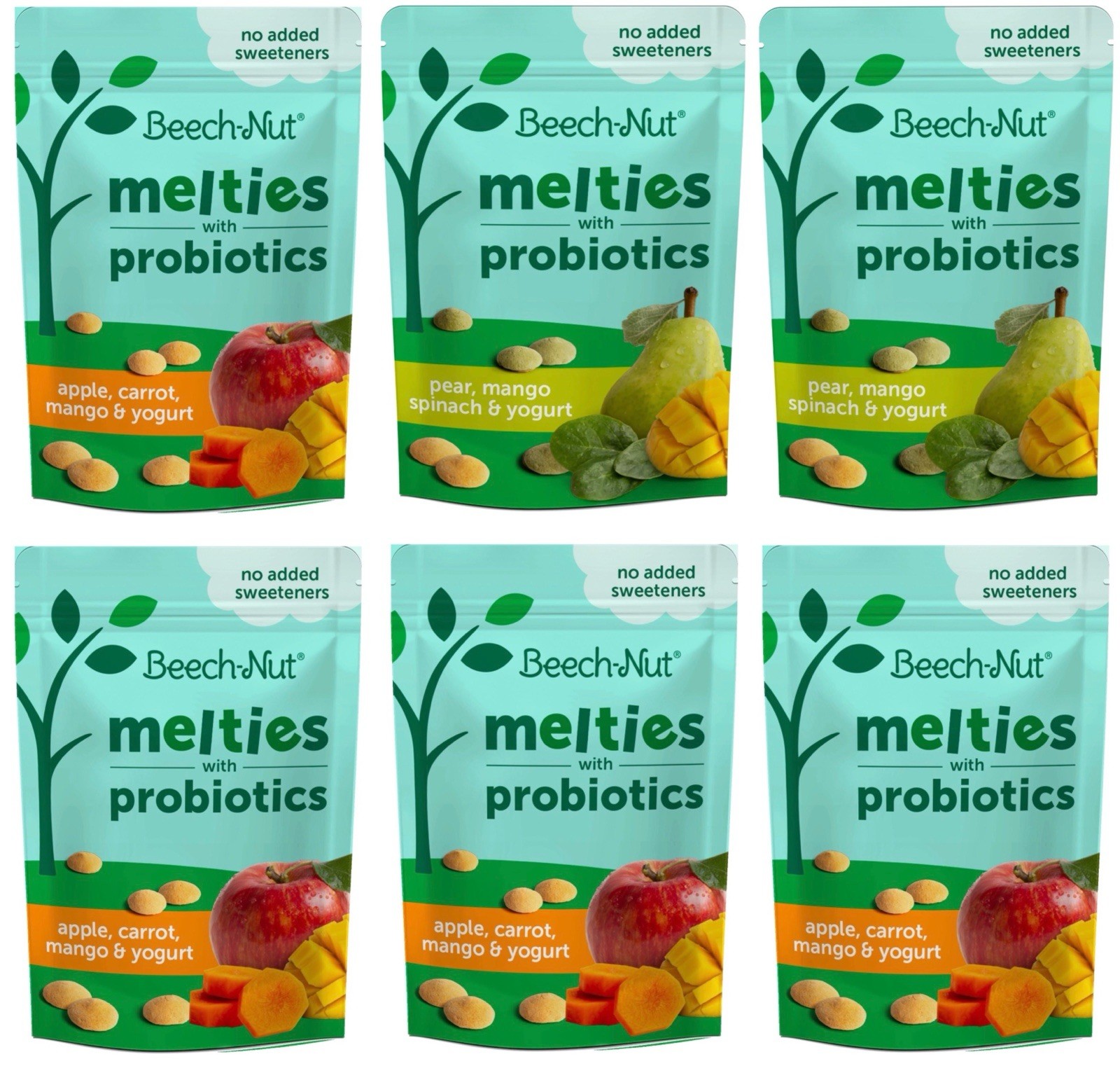Beech-Nut Probiotic Melties Yogurt Melts Baby & Toddler Stage 3 Snack, 1oz, 6 ct