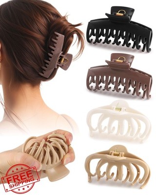 CHLINS 4 Pack Silicone Hair Claw Clips