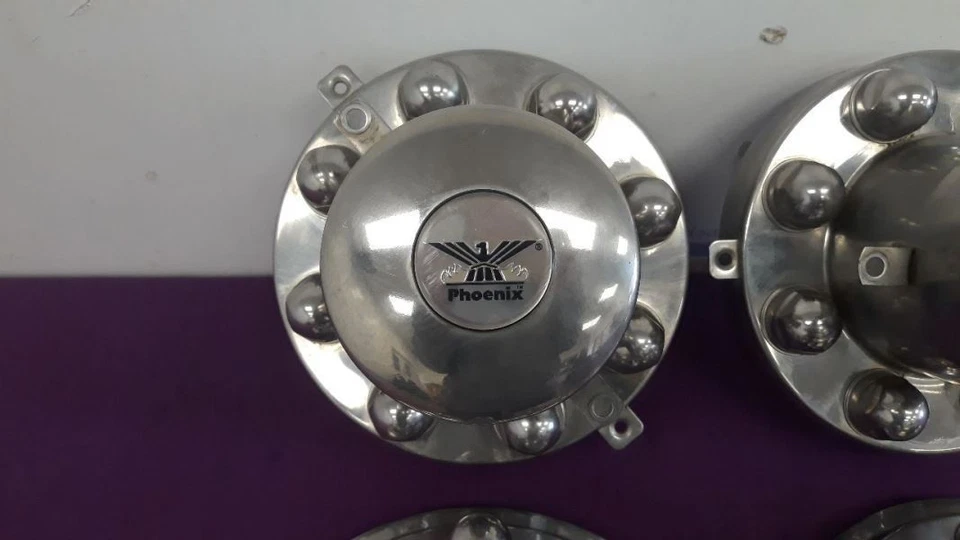 97 1997 FORD F350 DUALLY OEM PHOENIX CONJUNTO DE TAMPA CENTRAL CROMADA  - Imagem 4 de 4