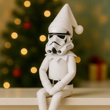 White Stormtrooper Elf Doll 2025 Star Wars Christmas Ornament Holiday Decor Gift