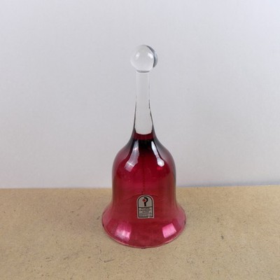 Pilgrim Cranberry Glass 7.5'' Bell VGC