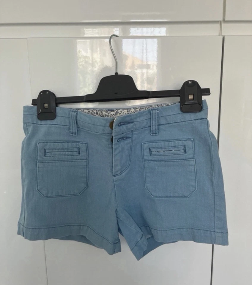 NAF NAF Short femme jean bleu uni taille 36 regular poches fermeture bouton - Photo 1/4