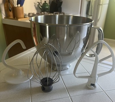 KitchenAid KSM150 Stainless Steel Bowl And Attachments 5 Quart