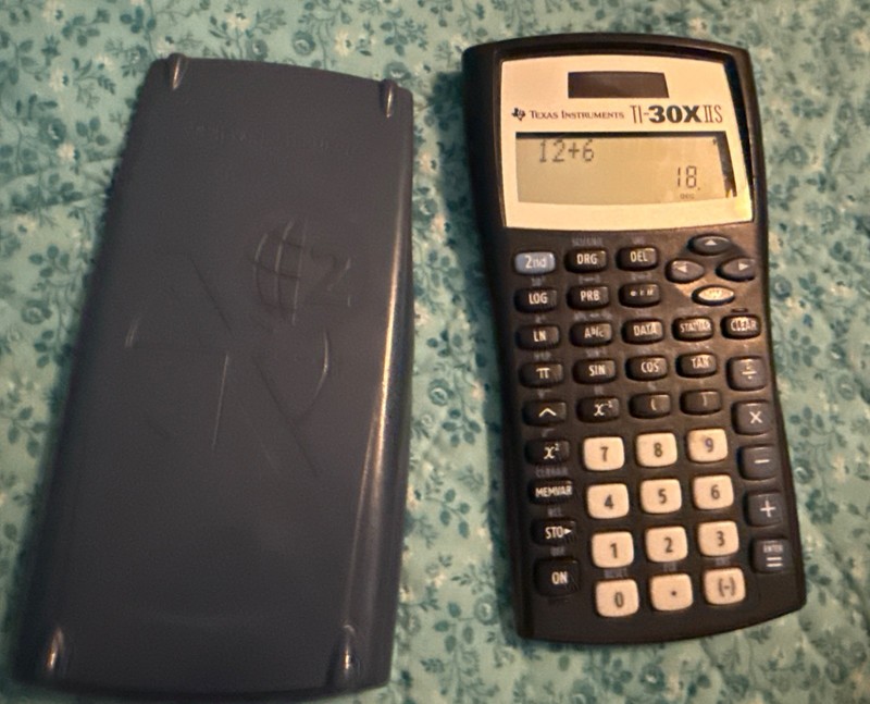 Texas Instruments TI-30X IIS Scientific Calculator Navy w/ Cover Tested Works