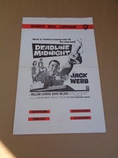 Jack Webb - Deadline Midnight - 1959 UK Film Campaign Book