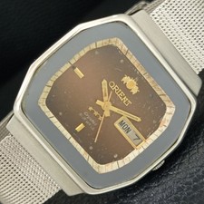 VINTAGE ORIENT CRYSTAL AUTOMATIC 46943 JAPAN MENS ORIGINAL DIAL WATCH a704945-1