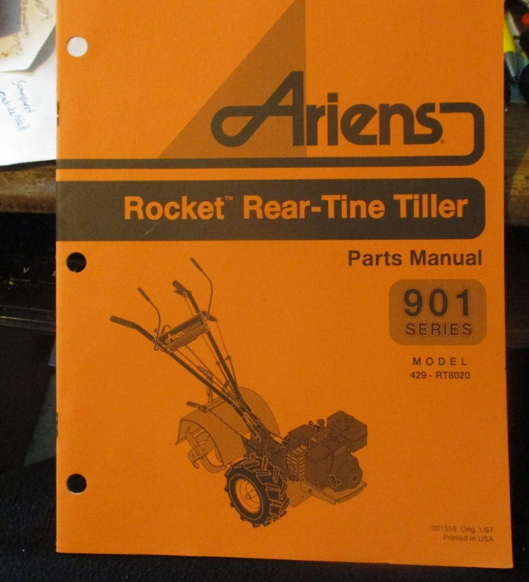 Ariens 901429 RT8020 Rear Tine Rotary Tiller Parts Manual Original