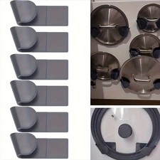 6PCS Pan Lid Holder Saucepan Storage Wall-Mounted Kitchen Rack Kitchen Supplies