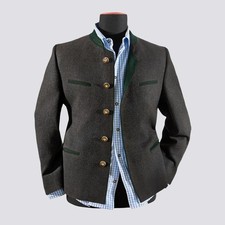 Handmade Oktoberfest Bavarian Wool Blazer: Traditional German Trachten Tyrol Lod