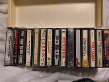 Vintage Storage Case Of 15 Cassettes Tapes country Various Artists 70s 80s 90s