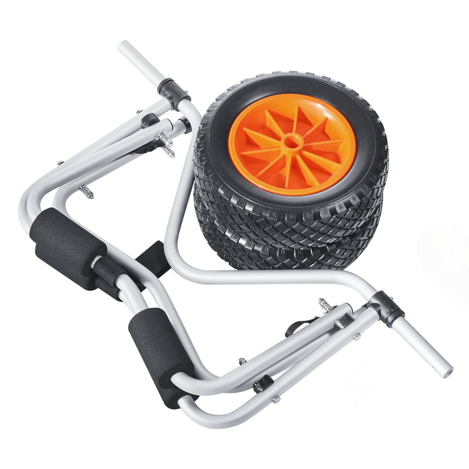 VEVOR Kayak Cart 250 lbs Foldable Canoe Carrier with 10-inch Solid Rubber Tires