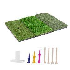 Golf Hitting Mat / 24"x24" Tri-Turf Golf Practice Matt Outdoor Indoor 24"x16"