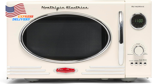 Retro Countertop Microwave Oven 0.9 Cu Ft 800-Watts with LED Digital Display NEW - Picture 10 of 12