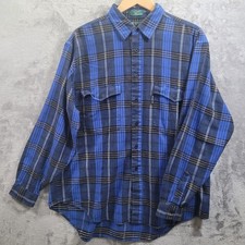 Vintage Levi s Sutter Creek Flannel Shirt Mens XL Blue Plaid Workwear Grunge