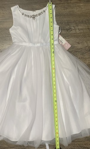 Joan Calabrese weißes Blumenmädchen festliches Kleid - Mädchen Größe 6X - Bild 5 von 7