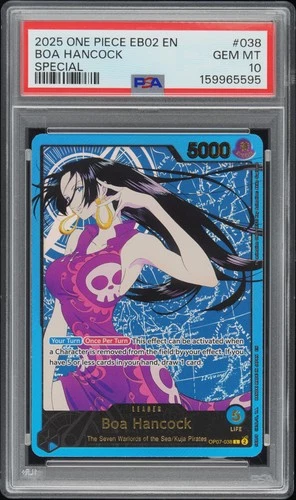 2025 ONE PIECE EB02 EN 25TH COLLECTION SPECIAL #OP07-038 BOA HANCOCK PSA 10
