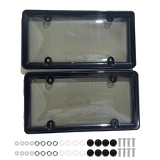 Dark Unbreakable License Plate Bubble Covers Universal Fitment Protector License Dark Unbreakable License Plate Bubble Covers Universal Fitment Protector License