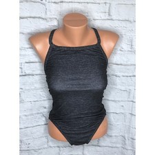 TYR Women's One Piece Swimsuit Black Gray Size 34 L