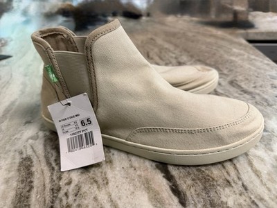 NWT! Women size 6.5 Sanuk Pair O Dice Mid Slip-On. Peyote. Canvas. 1103777