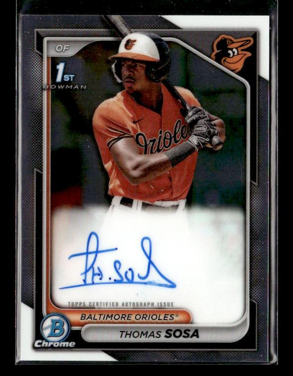 2024 Bowman Chrome #CPA-TS Thomas Sosa Prospect Auto Baltimore Orioles