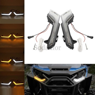 Front LED Accent Light Turn Signal Lights For Can-Am Defender Commander 2020-25