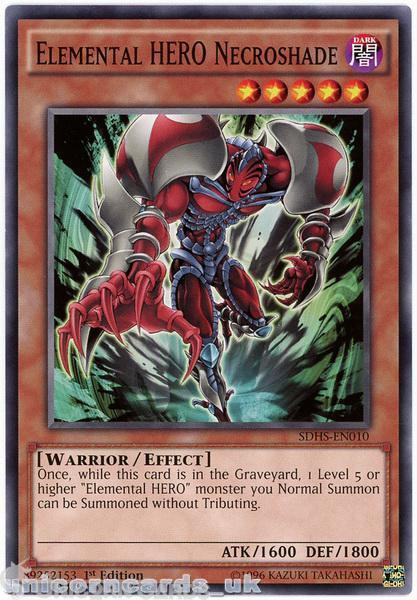 SDHS-EN010 Elemental HERO Necroshade 1st Edition Mint YuGiOh Card