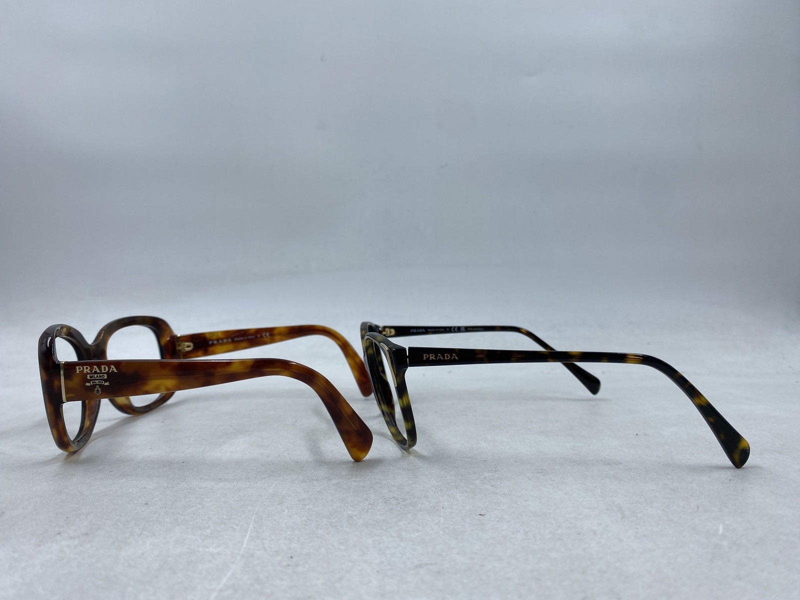 Prada Brown Tortoise Pattern Rectangle Eyeglasses - image 4