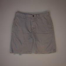 Banana Republic Emerson Men's Gray Cotton Chino Shorts Flat Front Slash Pockets