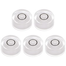 5pcs Round Bubble Level 12x6mm Mini Circular Bullseye Spirit Levels, White