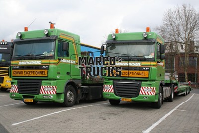 LKW Foto DAF XF Schwerlasttransporter Niederlande grün DAEBAUKESEN CONVOI #b4kt