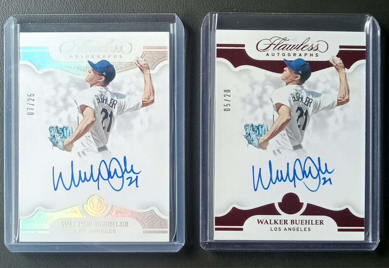 (2) 2019 Flawless Walker Buehler autos. All-Star Pitcher & World Series Champion view 6