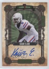 2022 Wild 5 Card Draw Promo Contemporary Green /3 Kaiir Elam Rookie Auto RC 2b2. rookie card picture