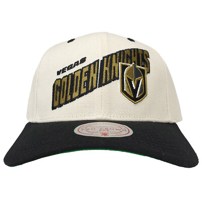 Vegas Golden Knights Mitchell & Ness NHL Pro Fit Snapback Hat Cap Cream NWT