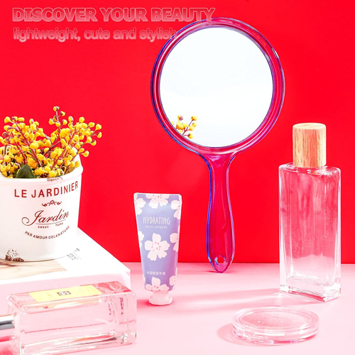 Hand Mirror Double Sided Handheld Mirror 1X/ 2X Magnifying Mirror with Handle Mi - Picture 4 of 12